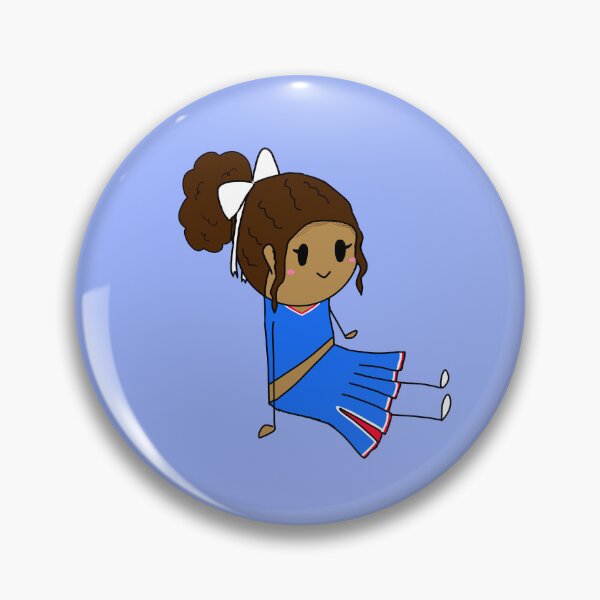 Item preview, Curly Brunette with edges cheerleader designed and sold by PomegranateHeart.