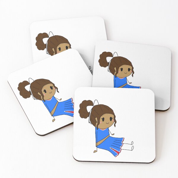Item preview, Curly Brunette with edges cheerleader designed and sold by PomegranateHeart.