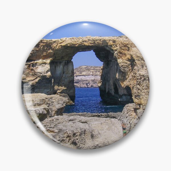Item preview, Natural Limestone Arch Over Blue Mediterranean Sea at Dwejra Bay Azure Window Ruins Gozo Malta designed and sold by Nmallia.