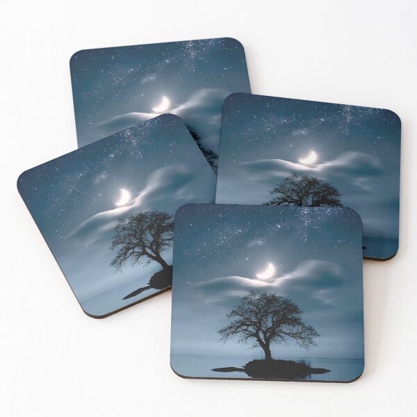 Item preview, Moonlit Solitude – Crescent Night Over Still Waters designed and sold by Exodoi.