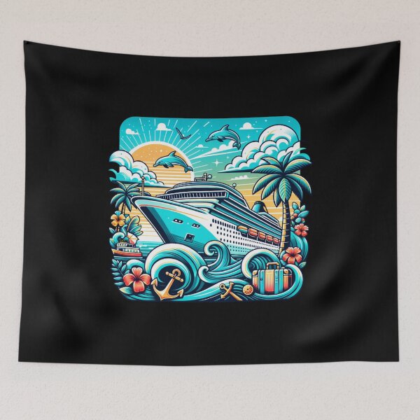 Item preview, Family Cruise Journey 2026 – Watercolor Cruise Ship Illustration designed and sold by artedigital99.