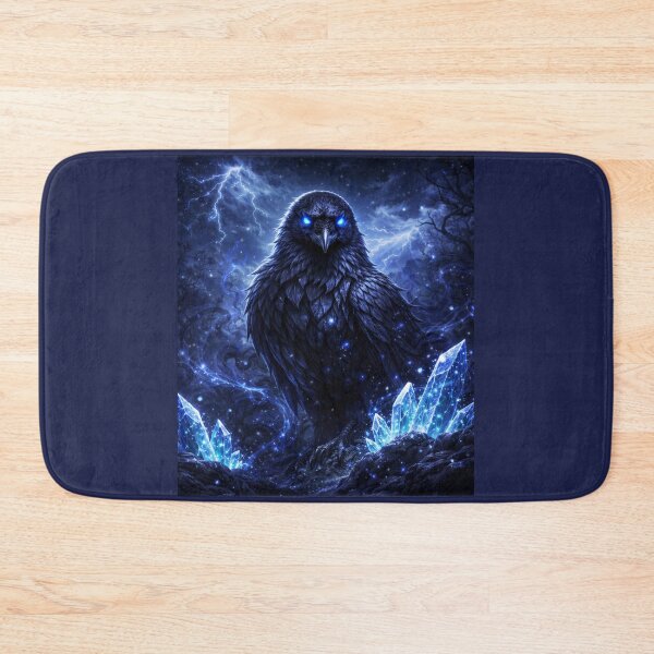 Item preview, Raven Spirit Animal – Dark Fantasy Shadow Raven Crystal Storm Art designed and sold by GeoWild Designs.