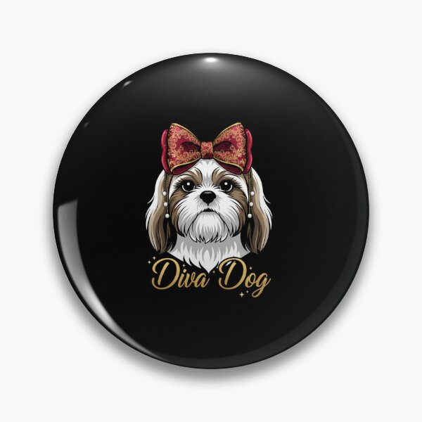 Item preview, Diva Dog Shih Tzu Fancy Bow Elegant Pet Portrait designed and sold by NatureUnleashed.
