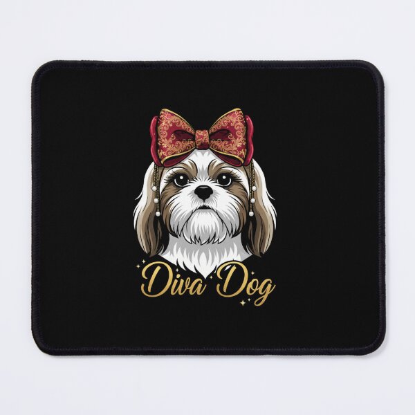 Item preview, Diva Dog Shih Tzu Fancy Bow Elegant Pet Portrait designed and sold by NatureUnleashed.