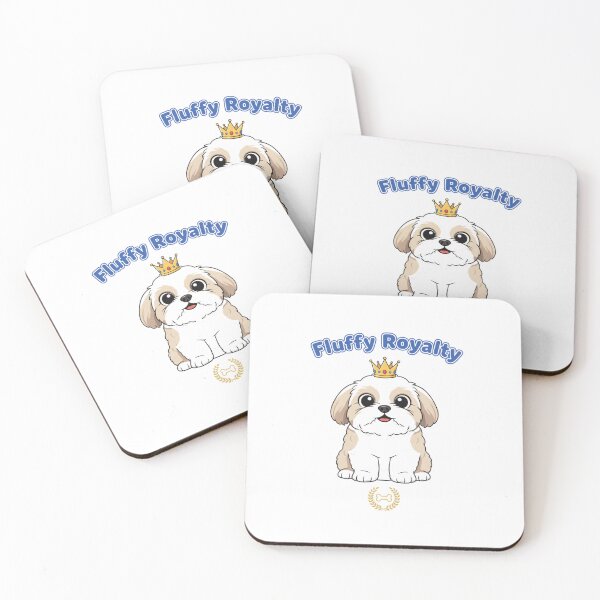 Item preview, Fluffy Royalty Shih Tzu Cute Crown Cartoon Dog designed and sold by NatureUnleashed.