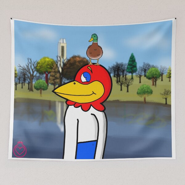 Item preview, Kansas with a duck at potter’s lake designed and sold by PomegranateHeart.