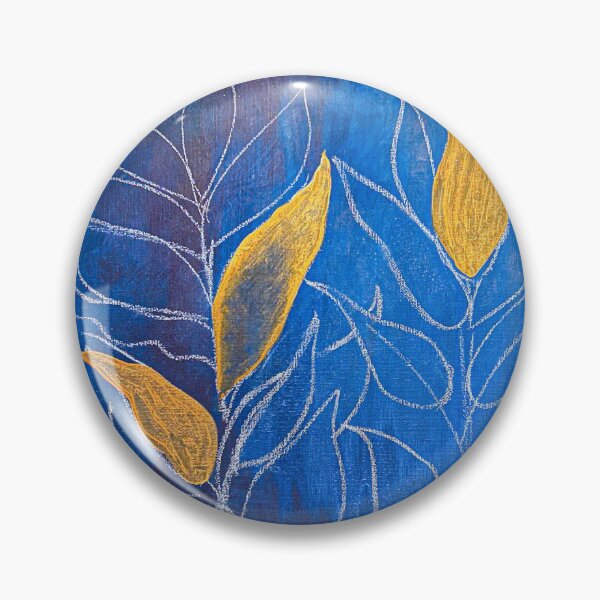 Item preview, Yellow leaves on blue background  designed and sold by Cozy-12.