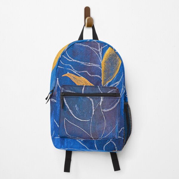 Item preview, Yellow leaves on blue background designed and sold by Cozy-12.