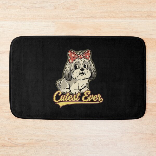 Item preview, Cutest Ever Vintage Shih Tzu Big Bow Cartoon Dog designed and sold by NatureUnleashed.