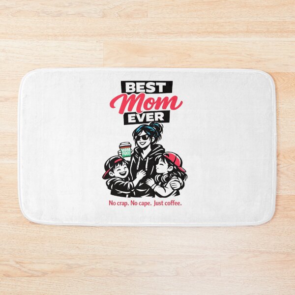 Item preview, Copy of Copy of Best Mom Ever -  No crap.  No cape. Just coffee (Red edition) designed and sold by Teacuppupdesign.