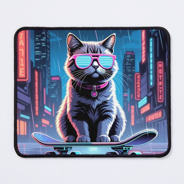 Item preview, Cyberpunk Neon Cat – Futuristic Design Collection designed and sold by Bittor18.
