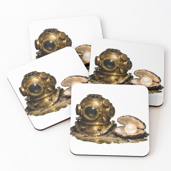 Item preview, Antique Diving Helmet and Pearl Oyster designed and sold by TailTraceDesign.