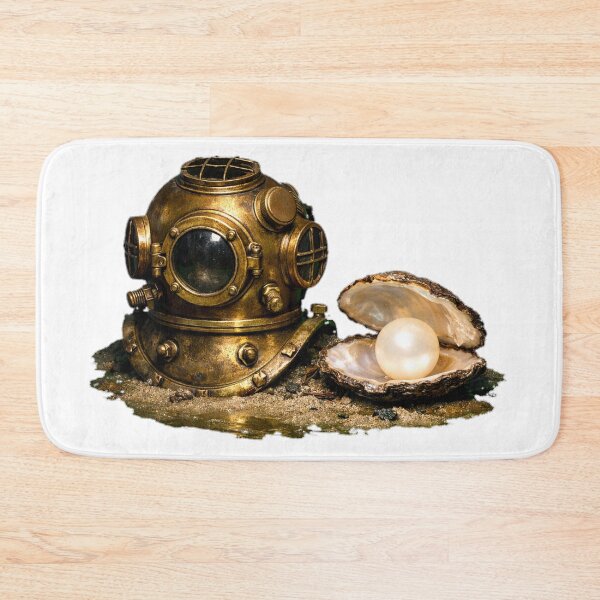 Item preview, Antique Diving Helmet and Pearl Oyster designed and sold by TailTraceDesign.