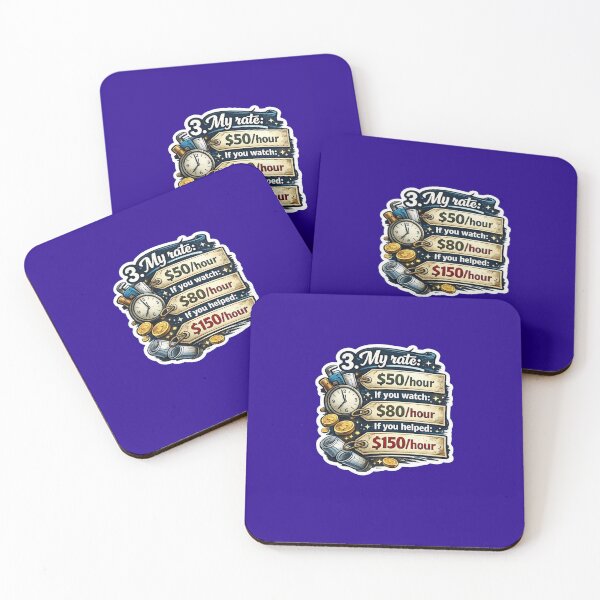 Item preview, My Rate Service Fee Funny Professional Tradesman Sticker designed and sold by Scro-Ciob-Shop.