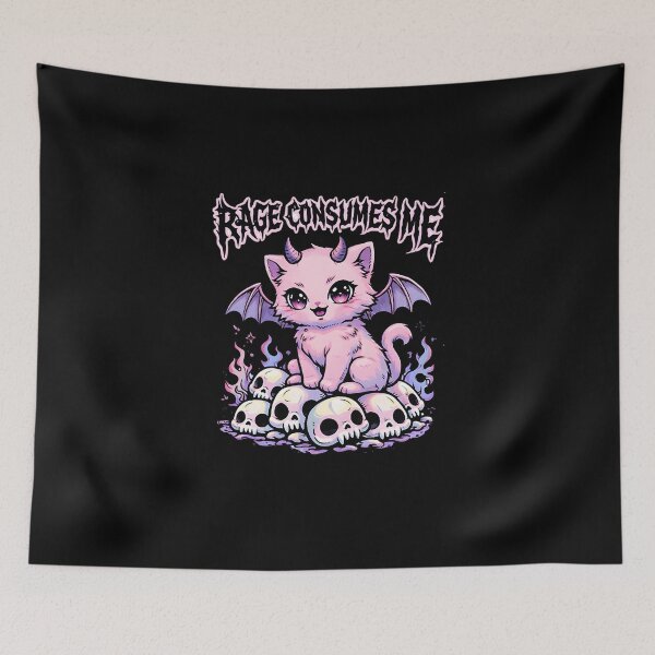 Item preview, Rage Consumes Me Demon Cat designed and sold by LunaMagicStudio.