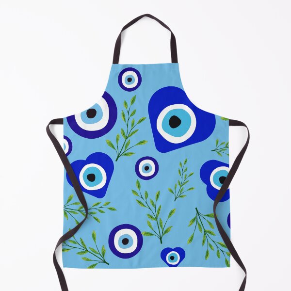 Item preview, Blue mural with Greek nazar eyes protection designed and sold by Karitza Daniela.