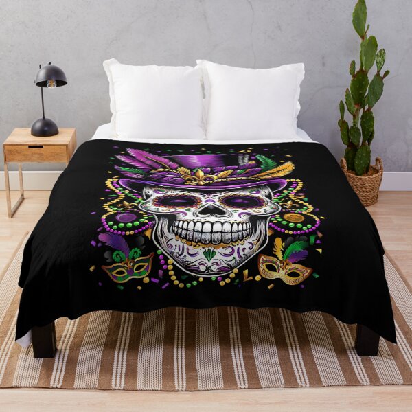 Item preview, mardi gras Skull Top Hat Beads Mask Louisiana designed and sold by Goleon12.
