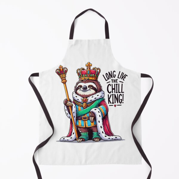 Item preview, Long Live the Chill King – Funny Sloth King Design designed and sold by CyfroweMysli.