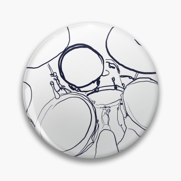 Item preview, Minimalist drum sketch #2 designed and sold by adoratioacademy.