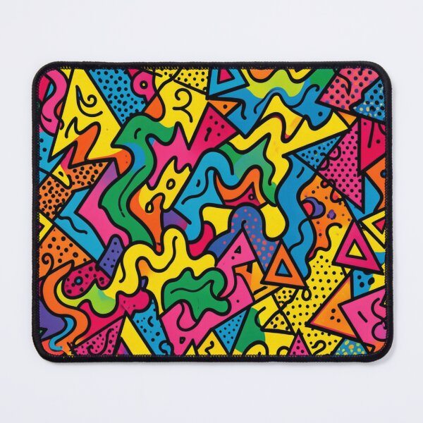 Item preview, Colorful Retro Memphis Geometric Pattern designed and sold by laterkatergator.
