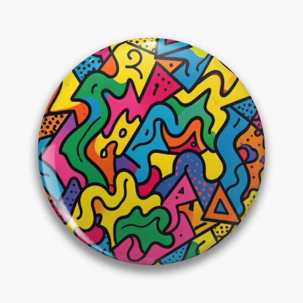 Item preview, Colorful Retro Memphis Geometric Pattern designed and sold by laterkatergator.