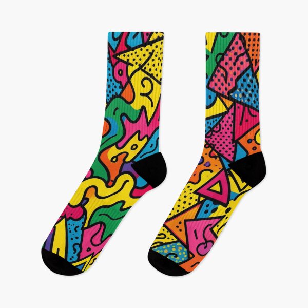 Item preview, Colorful Retro Memphis Geometric Pattern designed and sold by laterkatergator.