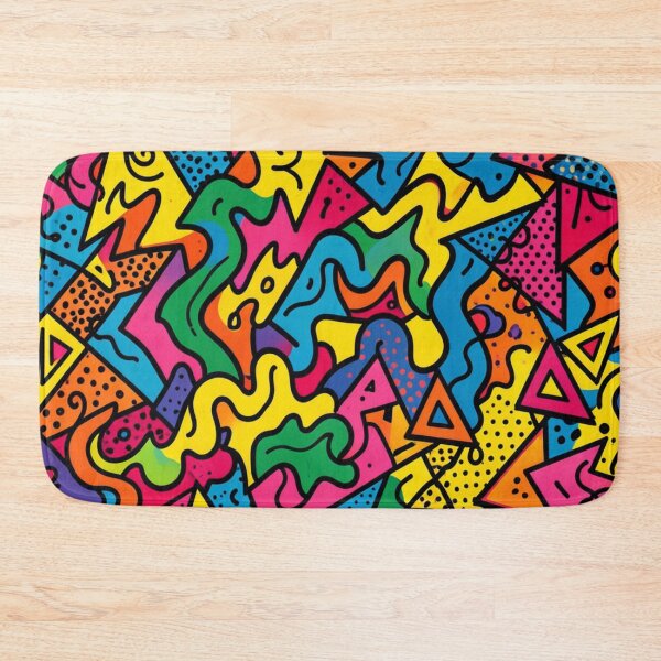 Item preview, Colorful Retro Memphis Geometric Pattern designed and sold by laterkatergator.