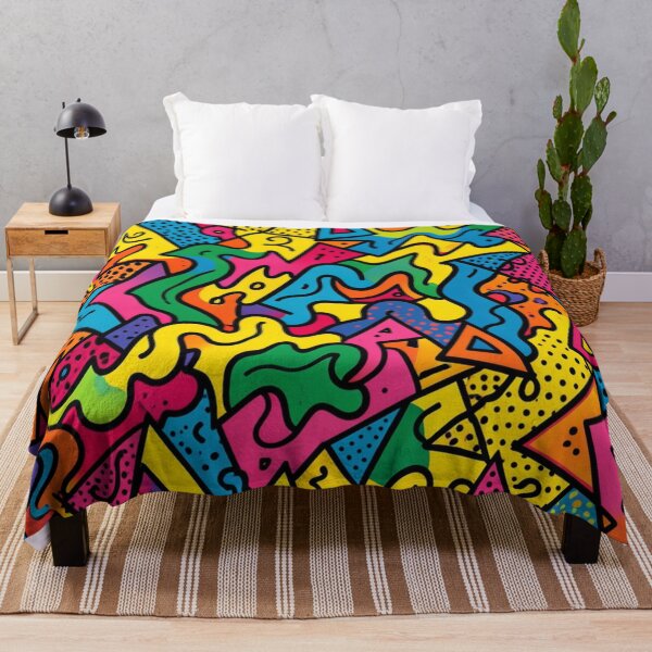 Item preview, Colorful Retro Memphis Geometric Pattern designed and sold by laterkatergator.