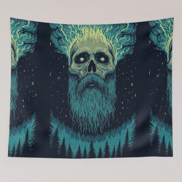 Item preview, Ethereal Ghostly Bearded Skull in Fog designed and sold by Piotrek0001.