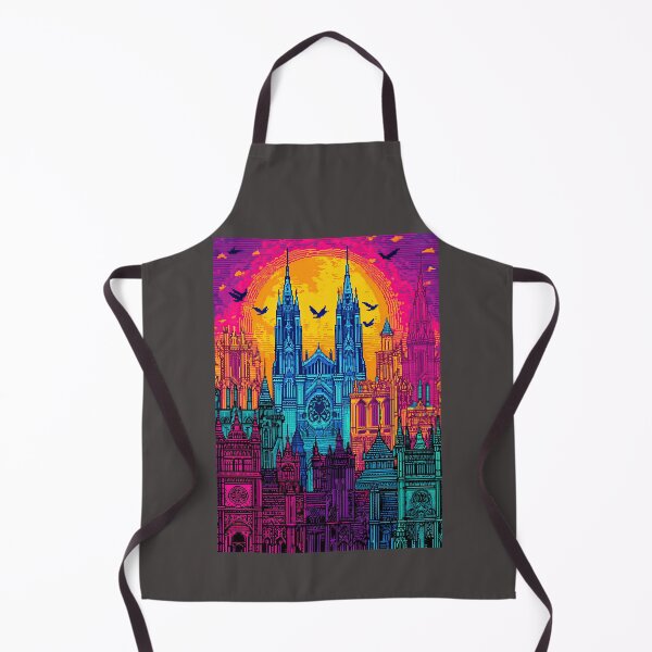 Item preview, Psychedelic Neon Gothic Cathedral Cityscape designed and sold by Piotrek0001.