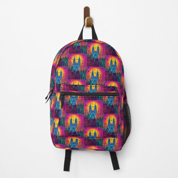 Item preview, Psychedelic Neon Gothic Cathedral Cityscape designed and sold by Piotrek0001.