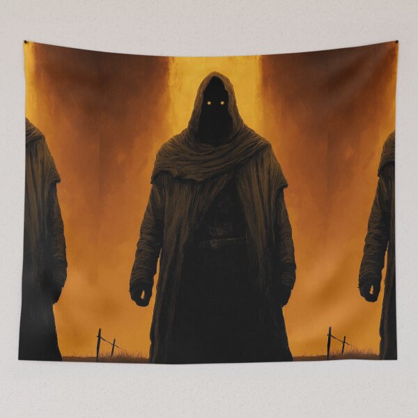 Item preview, Mysterious Hooded Figure with Glowing Eyes designed and sold by Piotrek0001.