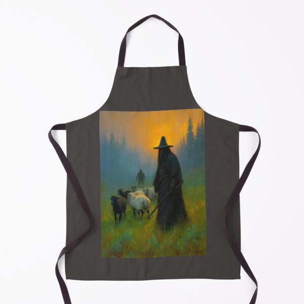 Item preview, Grim Reaper Silhouette Walking with Sheep designed and sold by Piotrek0001.