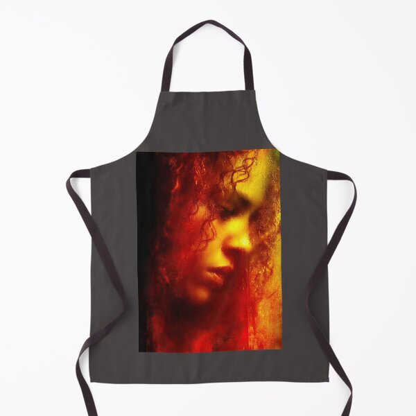 Item preview, Abstract Burning Red Face Profile Portrait designed and sold by Piotrek0001.