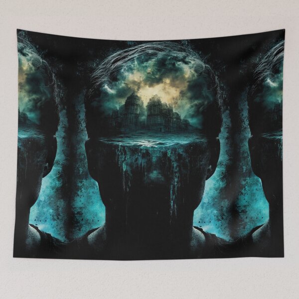 Item preview, Creepy Portrait Inside a Human Head designed and sold by Piotrek0001.