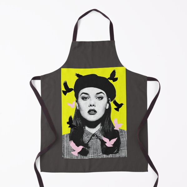 Item preview, Pop Art Black and White Girl with Birds designed and sold by Piotrek0001.