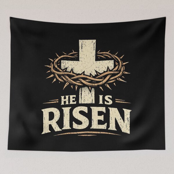 Item preview, He Is Risen Christian Easter Cross – Resurrection Sunday Faith Design designed and sold by MixedVibes Co..
