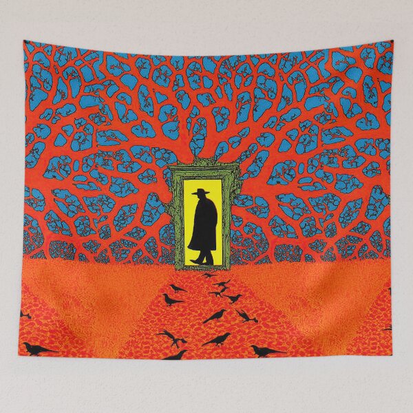 Item preview, Figure in Doorway Red Brain Tree Surrealism designed and sold by Piotrek0001.