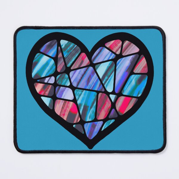 Item preview, Stained Glass Heart Red, Purple & Blue designed and sold by um, sure art.