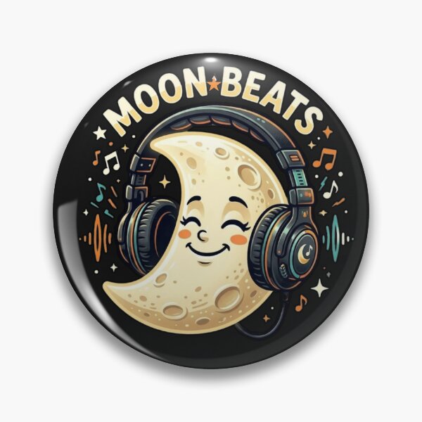 Item preview, Moon Beats - Cute Kawaii Crescent Moon with Headphones Lo-fi Aesthetic designed and sold by MoonVibe-studio.