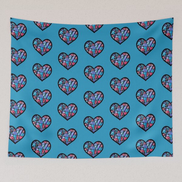 Item preview, Stained Glass Heart Red, Purple & Blue designed and sold by um, sure art.