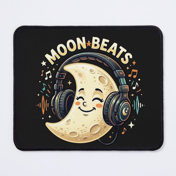 Item preview, Moon Beats - Cute Kawaii Crescent Moon with Headphones Lo-fi Aesthetic designed and sold by MoonVibe-studio.