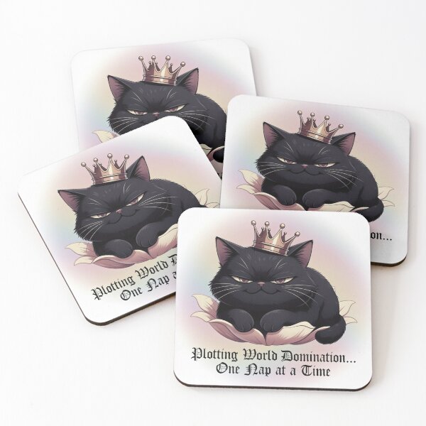 Item preview, Black Cat Plotting World Domination One Nap at a Time designed and sold by IntoTheSpirit.