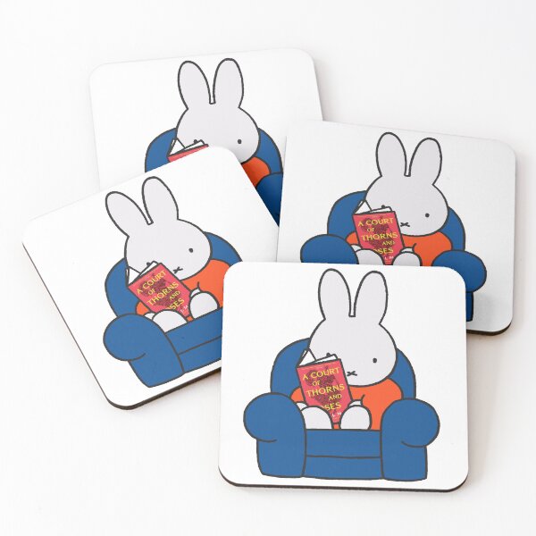 Item preview, miffy reading a court of thorns and roses designed and sold by liveawhimsylife.