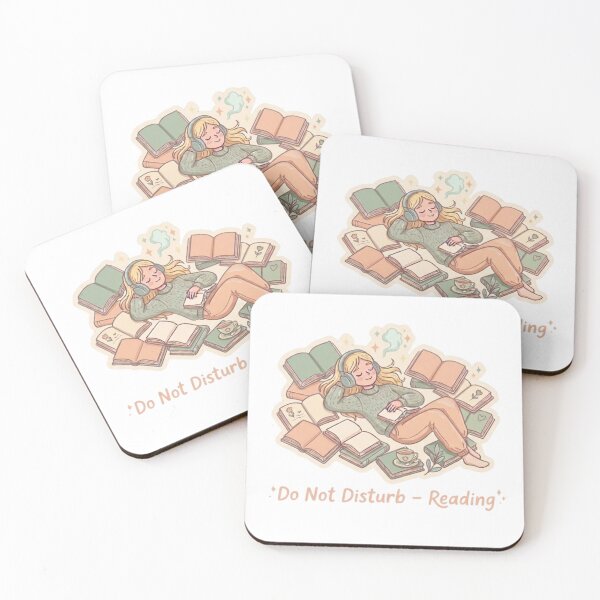 Item preview, Do Not Disturb I’m Reading – Cozy Bookworm Reader Aesthetic Illustration designed and sold by SirensSageStone.