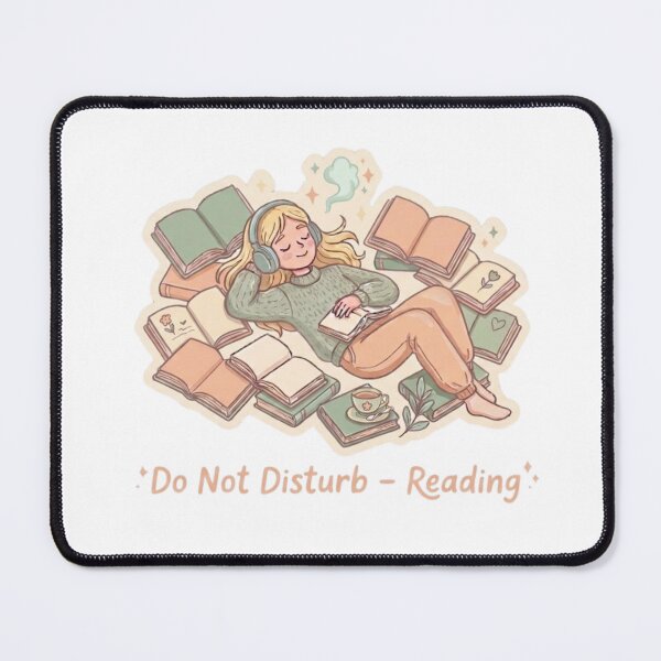 Item preview, Do Not Disturb I’m Reading – Cozy Bookworm Reader Aesthetic Illustration designed and sold by SirensSageStone.