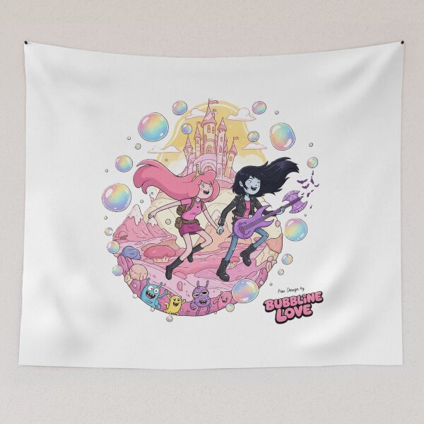 Item preview, Bubbline Love Art  Bubblegum & Marceline Inspired  Adventure Cartoon Fan Design designed and sold by Ditstyle.