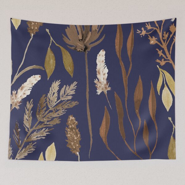 Item preview, Fall Foliage on Navy designed and sold by MathisDesigns.