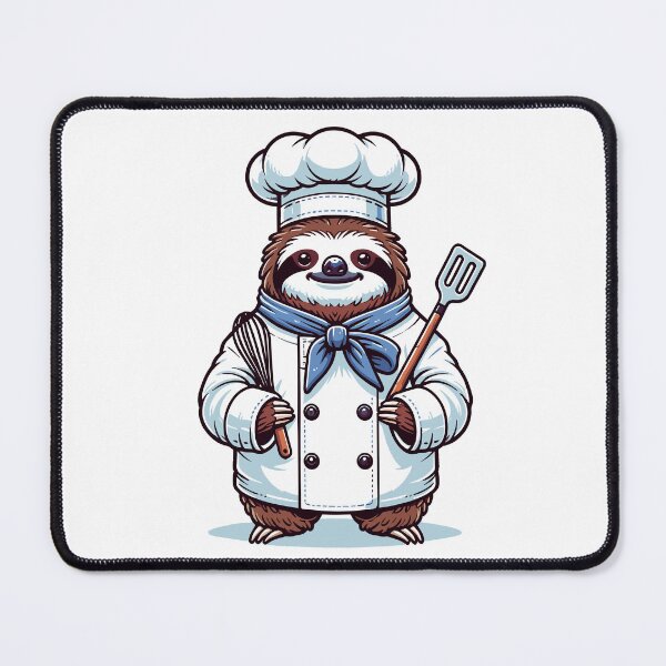 Item preview, Funny Chef Sloth – Cute Cooking Sloth Gift Design designed and sold by CyfroweMysli.