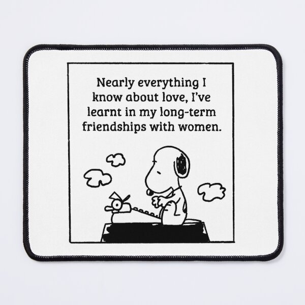 Item preview, snoopy reading everything i know about love quote designed and sold by liveawhimsylife.